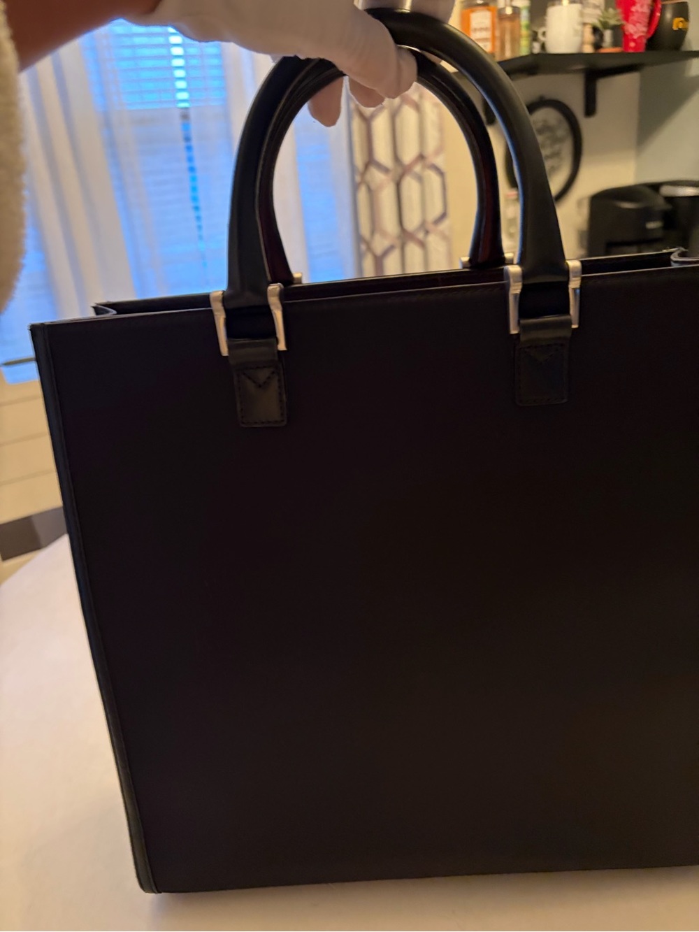 Burberry Black Structured Vintage Tote Bag/Briefcase - Picture 4 of 16